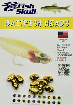 Fish Skull BAITFISH HEADS Tan (Gold) Small FS-TB-S