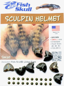 Fish Skull SKULPIN HELMET Brown Small FSS-BR-S