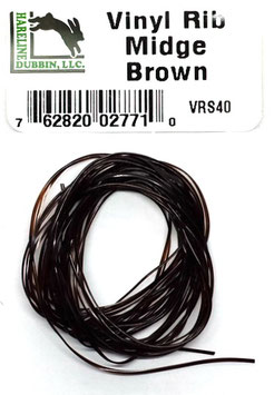 Hareline VINY RIB Midge Brown VRS40