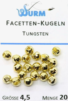 Wurm TUNGSTEN FACETED BEADS Gold 4,5mm