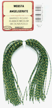 Wapsi BARRED ROUND RUBBER MEDIUM Dk. Olive/ Gold RRB307