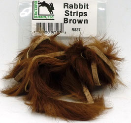 Hareline RABBIT STRIPS Brown RS37