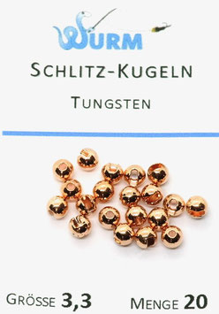 Wurm TUNGSTENKUGELN MIT SCHLITZ Kupfer 3,3mm