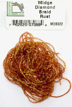 Hareline MIDGE DIAMOND BRAID Rust MDB322