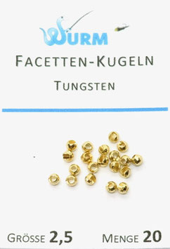 Wurm TUNGSTEN FACETED BEADS Gold 2,5mm