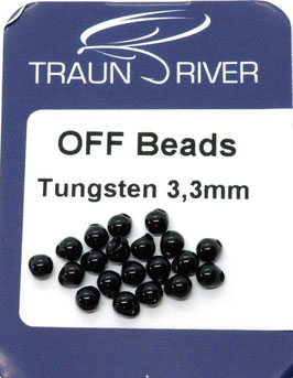 Traun River TUNGSTEN OFF BEADS 3,3mm Schwarz