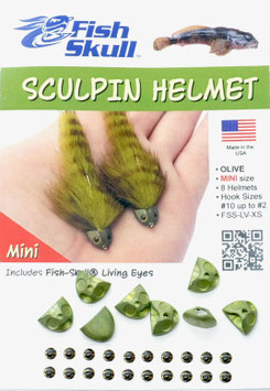 Fish Skull SKULPIN HELMET Olive Mini FSS-LV-XS