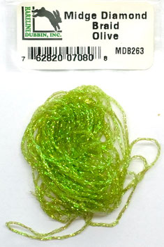 Hareline MIDGE DIAMOND BRAID Olive MDB263