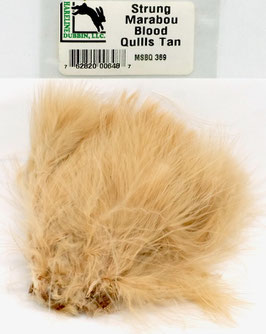 Hareline STRUNG MARABOU BLOOD QUILLS Tan MBSQ369