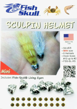 Fish Skull SKULPIN HELMET Silver Mini FSS-SL-XS