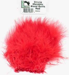 Hareline STRUNG MARABOU BLOOD QUILLS Red MBSQ310