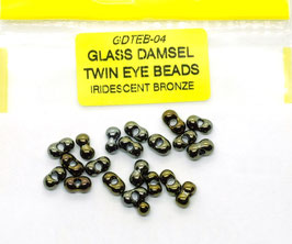 Veniard GLASS DAMSEL TWIN EYE BEADS Iridescent Bronze