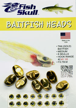 Fish Skull BAITFISH HEADS Tan (Gold)Medium FS-TB-M