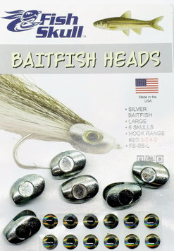 Fish Skull BAITFISH HEADS Silver Large FS-SB-L
