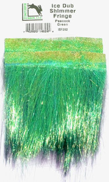 Hareline ICE DUB SHIMMER FRINGE Peacock Green ISF282