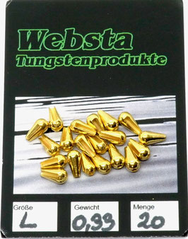 Websta TUNGSTENDROPS Gold Large 0,33g.