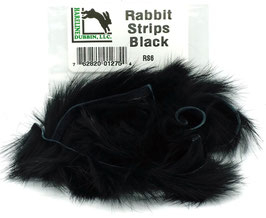 Hareline RABBIT STRIPS Black RS6