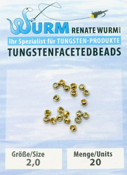 Wurm TUNGSTEN FACETED BEADS Gold 2,0mm