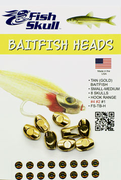 Fish Skull BAITFISH HEADS Tan (Gold) Small-Medium FS-TB-H