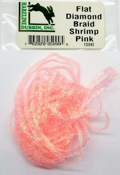 Hareline FLAT DIAMOND BRAID Shrimp Pink FD343