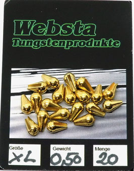 Websta TUNGSTENDROPS Gold XLarge 0,50g.