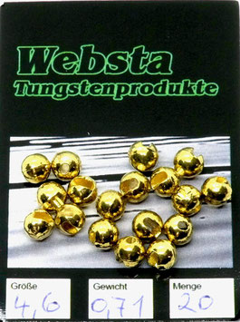 Websta TUNGSTENKUGELN MIT SCHLITZ Gold 4,6mm