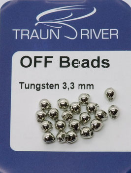 Traun River TUNGSTEN OFF BEADS 3,3mm Silber