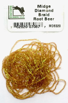 Hareline MIDGE DIAMOND BRAID Root Beer MDB320