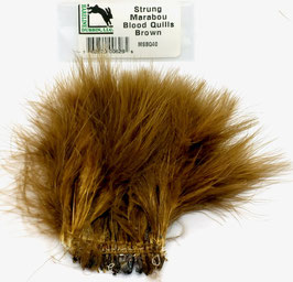 Hareline STRUNG MARABOU BLOOD QUILLS Brown MBSQ40