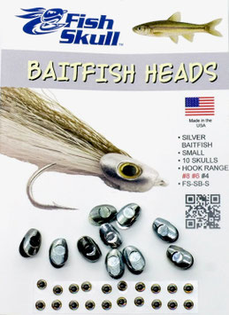 Fish Skull BAITFISH HEADS Silver Small FS-SB-S