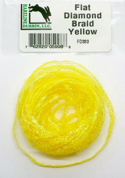 Hareline FLAT DIAMOND BRAID Yellow FD383