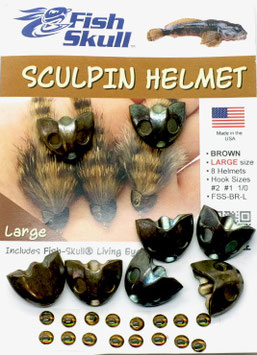 Fish Skull SKULPIN HELMET Brown Large FSS-BR-L
