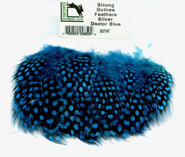 Hareline STRUNG GUINEA FEATHERS Silver Doctor Blue SGF347