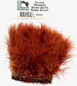 Hareline STRUNG MARABOU BLOOD QUILLS Rusty Brown MBSQ323