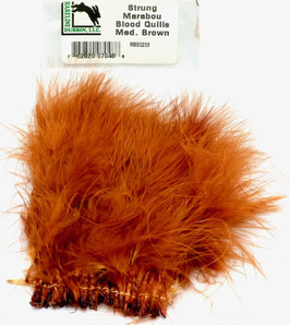 Hareline STRUNG MARABOU BLOOD QUILLS Med. Brown MBSQ228