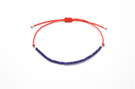 Armband aus facettiertem Lapislazuli blau rot