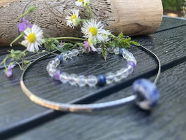 Zur Ruhe kommen - Schmuckset mit Chokerkette Sodalith Perle