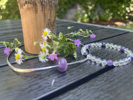 Zur Ruhe kommen - Schmuckset mit Chokerkette Amethyst Perle