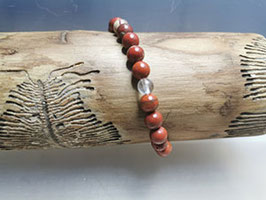 Roter Jaspis mit Bergkristall