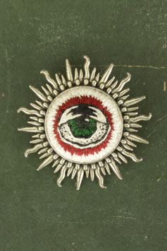 Brosche Auge Porzellanweiss