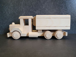 Houten vrachtwagen spaarpot