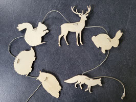 Houten bosdieren slinger