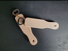 Robuuste houten bierfles opener
