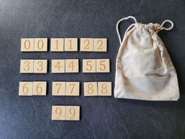 Houten cijfer memory