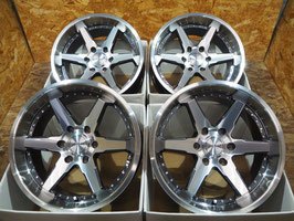 新品ホイール 19inch 4枚SET☆高級 ディープ コンケイブ ガンメタ/ポリッシュ☆VALOR DCR