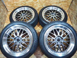 ☆軽量 高耐久☆高級メッシュ☆levanna V10-EX FFT 20inch8.5J+25 5H120 新品 輸入ブランド タイヤセット レクサス LS460 LS600 LS500