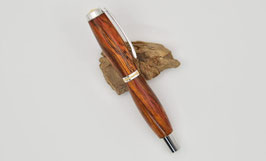 Füllfederhalter "Manhattan" aus Cocobolo-Holz in der Metalloptik Rhodium