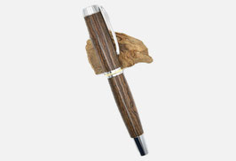 Füllfederhalter "Berlin" aus Bocote-Holz in der Metalloptik Chrom