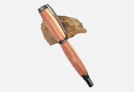 Tintenroller "Rom" aus Seidenbaum-Holz in der Metalloptik Gun Metal
