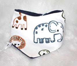 ♥ Frühjahr / Sommer Halstuch Safari bunt / Musselin blau ♥